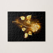 Gouden roos ( goud roos ) legpuzzel (Horizontaal)