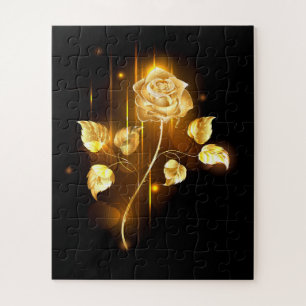 Gouden roos ( goud roos ) legpuzzel
