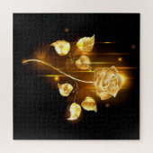 Gouden roos ( goud roos ) legpuzzel (Horizontaal)
