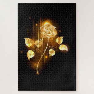 Gouden roos ( goud roos ) legpuzzel