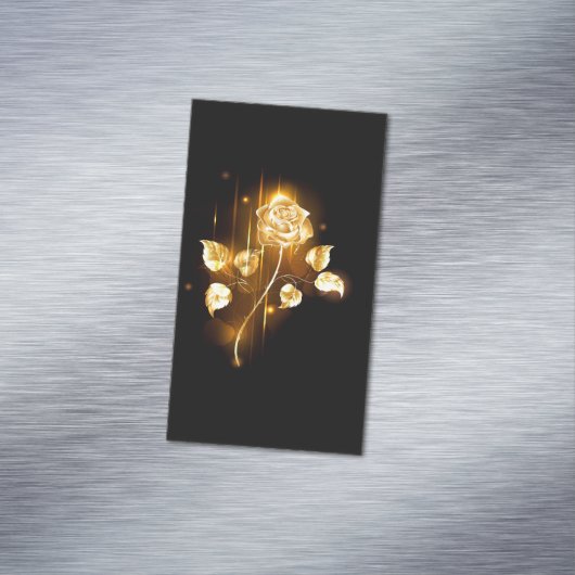 Gouden roos ( goud roos ) magnetisch visitekaartje (Voorbeeld)