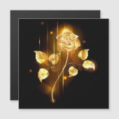 Gouden roos ( goud roos ) magnetische uitnodiging (Voorkant / Achterkant)