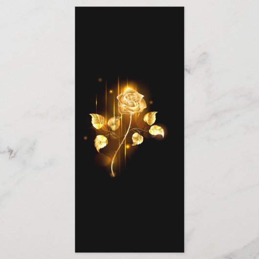 Gouden roos ( goud roos ) menu (Voorkant)