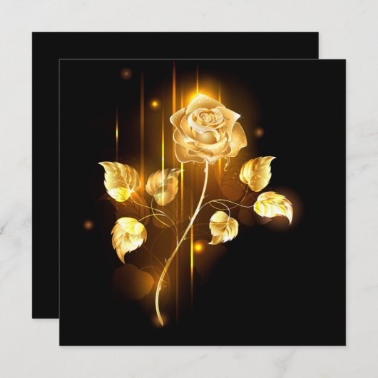 Gouden roos ( goud roos ) menu (Voorkant / Achterkant)