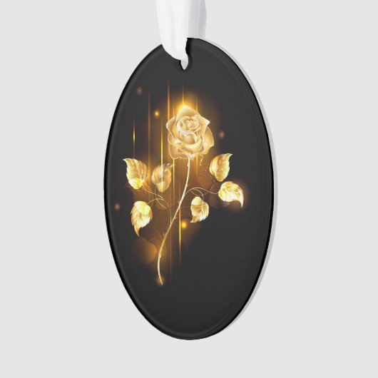 Gouden roos ( goud roos ) ornament (voorkant)