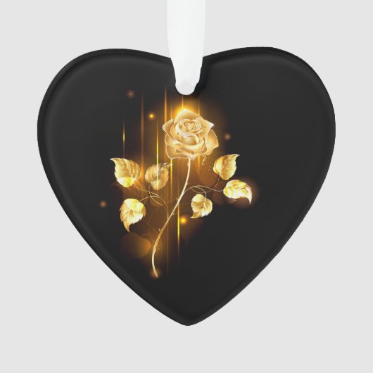 Gouden roos ( goud roos ) ornament (voorkant)