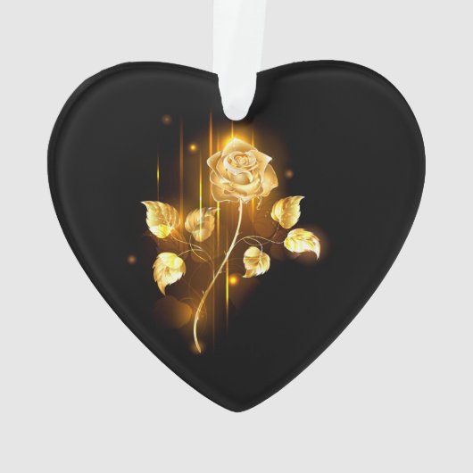 Gouden roos ( goud roos ) ornament (achterkant)