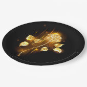 Gouden roos ( goud roos ) papieren bordje (Gekanteld)