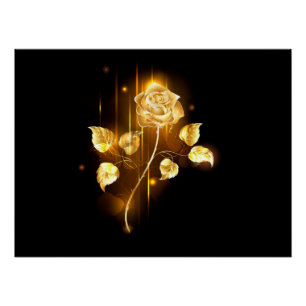 Gouden roos ( goud roos ) perfect poster