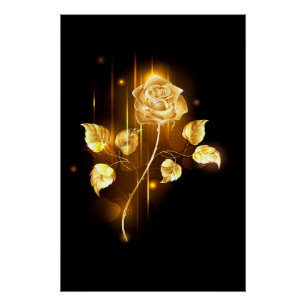 Gouden roos ( goud roos ) perfect poster