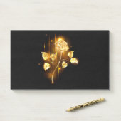 Gouden roos ( goud roos ) post-it® notes (Op bureau)