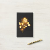 Gouden roos ( goud roos ) post-it® notes (Op bureau)