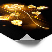 Gouden roos ( goud roos ) poster (Hoek)