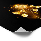 Gouden roos ( goud roos ) poster (Hoek)
