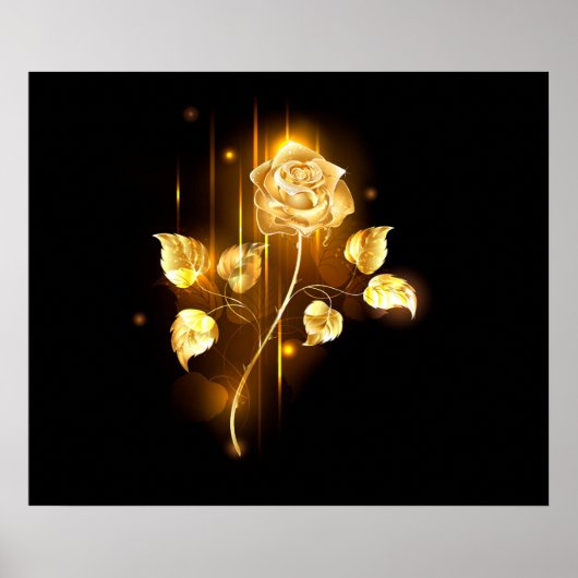 Gouden roos ( goud roos ) poster (Voorkant)