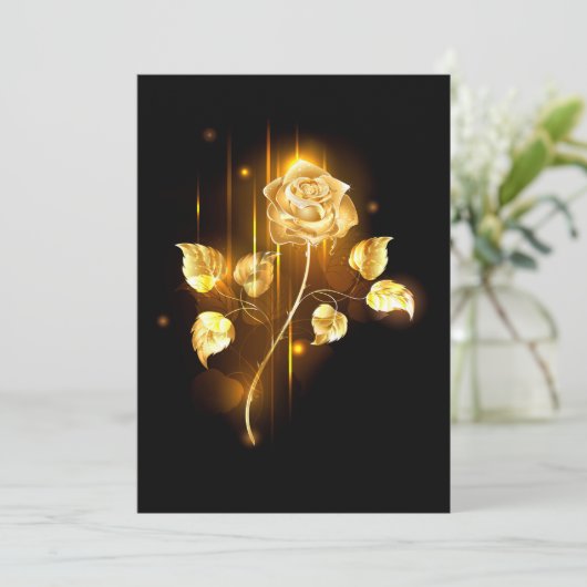 Gouden roos ( goud roos ) programmakaart (Staand voorkant)