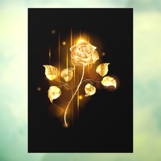 Gouden roos ( goud roos ) raamsticker (Vel 3)