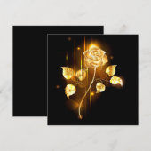 Gouden roos ( goud roos ) save the date (Voorkant / Achterkant)