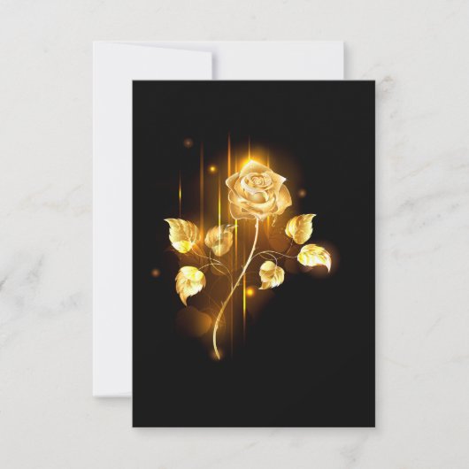 Gouden roos ( goud roos ) save the date (Voorkant)