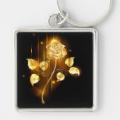 Gouden roos ( goud roos ) sleutelhanger (Voorkant)