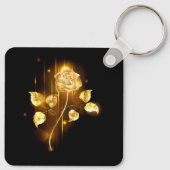 Gouden roos ( goud roos ) sleutelhanger (Achterkant)