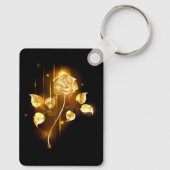 Gouden roos ( goud roos ) sleutelhanger (Achterkant)