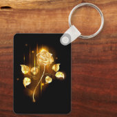 Gouden roos ( goud roos ) sleutelhanger (Achterkant)