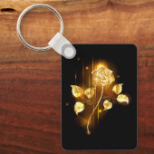 Gouden roos ( goud roos ) sleutelhanger (Voorkant)