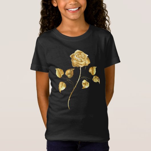 Gouden roos ( goud roos ) t-shirt (Voorkant)