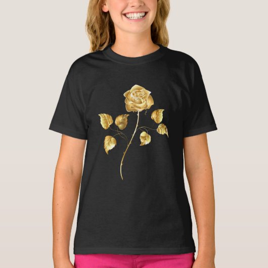 Gouden roos ( goud roos ) t-shirt (Voorkant)