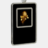 Gouden roos ( goud roos ) verzilverd omlijst ornament (Rechts)