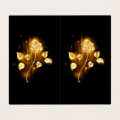 Gouden roos ( goud roos ) visitekaartje (Buitenkant ongevouwen)