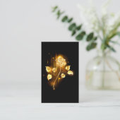 Gouden roos ( goud roos ) visitekaartje (Staand voorkant)