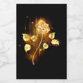 Gouden roos ( goud roos ) voedselcontainer etiket (Enkel label)