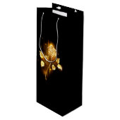 Gouden roos ( goud roos ) wijn cadeautas (Voorkant Gekanteld)