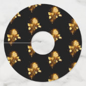 Gouden roos ( goud roos ) wijnglaslabel (Achterkant)