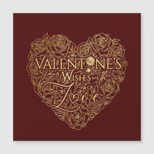 Gouden Roos Hart Valentijnsdag Lijnkunst