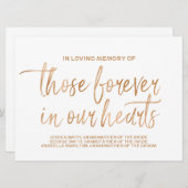 Gouden Roos Herdenkingsbord | Stijlvolle Letters Aankondiging (Voorkant / Achterkant)