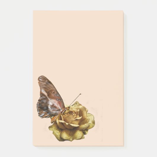 Gouden Roos Hond Vlinder Vleugels  Post-it® Notes (Voorkant)