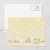 Gouden Roos in reliëf Bewaar de datum Aankondigingskaart (Voorkant / Achterkant)