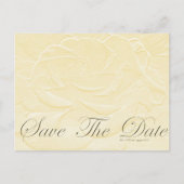 Gouden Roos in reliëf Bewaar de datum Aankondigingskaart (Voorkant)