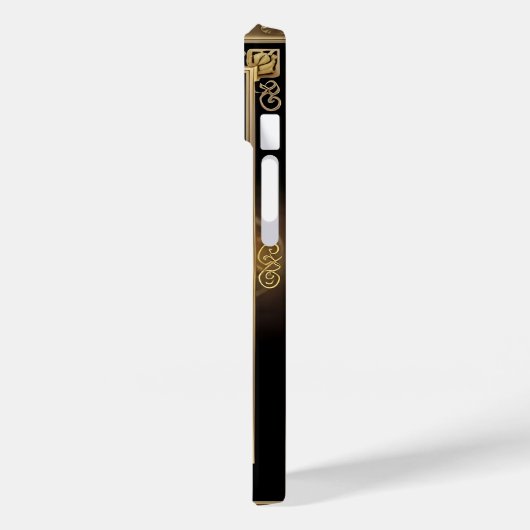 Gouden Roos Kunstwerk met Elegant Framing Case-Mate iPhone Case (Achterkant / Links)