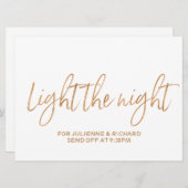 Gouden Roos "Light the Night" Fonkelend Lichtrecla Kaart (Voorkant / Achterkant)