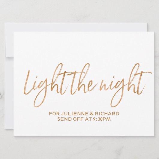 Gouden Roos "Light the Night" Fonkelend Lichtrecla Kaart (Voorkant)