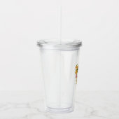 Gouden Roos Lint 40e Verjaardag Acryl Drinkbeker (Rechts)