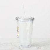 Gouden Roos Lint 40e Verjaardag Acryl Drinkbeker (Links)