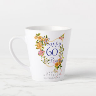Gouden Roos Lint 60e Verjaardag Latte Mok