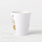 Gouden Roos Lint 60e Verjaardag Latte Mok (Voorkant)