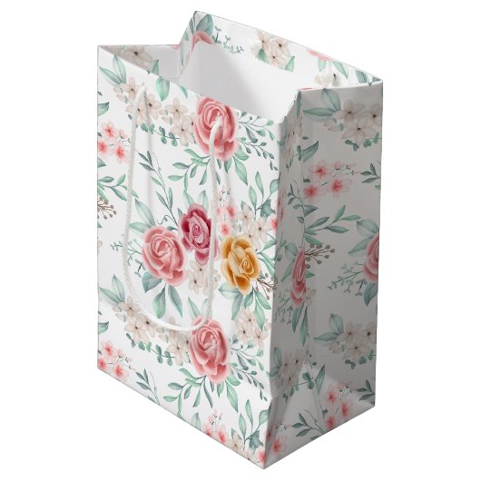 Gouden Roos Medium Cadeauzakje (Voorkant Gekanteld)