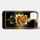 Gouden Roos met elegante  details Case-Mate iPhone Case (Achterkant (horizontaal))